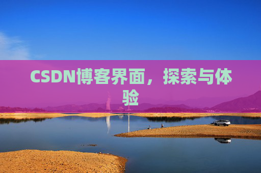 CSDN博客界面,探索与体验